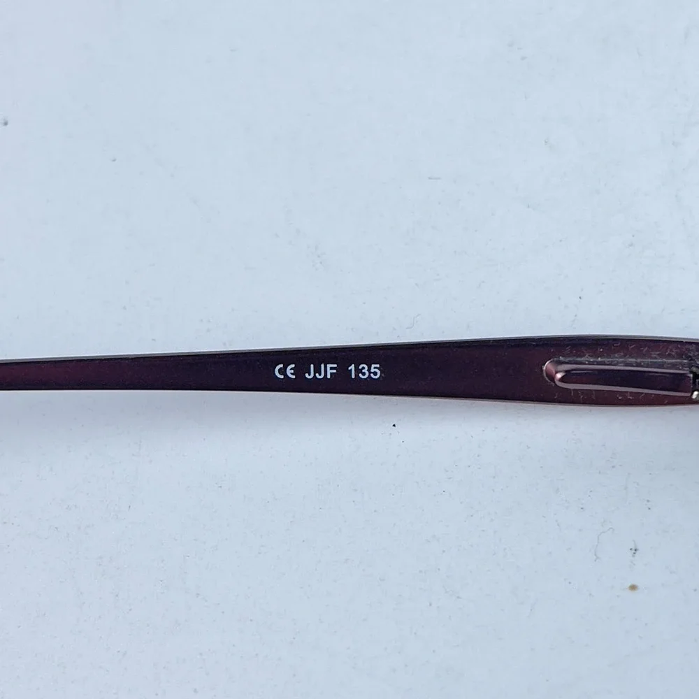Adensco JOY JJF Women's‎ Eyeglasses Black Metal Cat Eye Half Rim 50-18-135 mm
